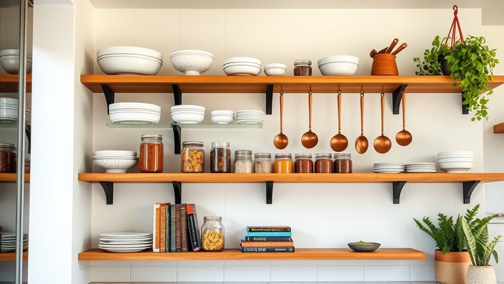 stylish functional shelf organization