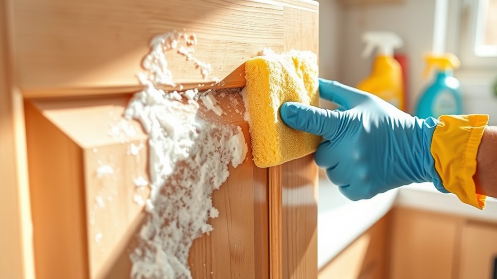 thorough cabinet cleaning process