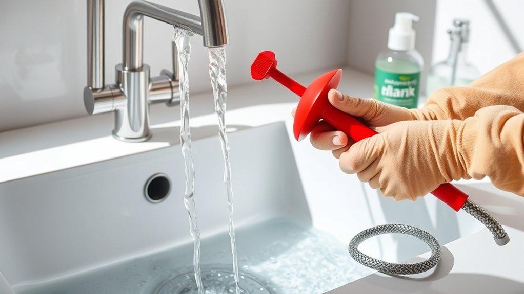 unclog kitchen sink easily