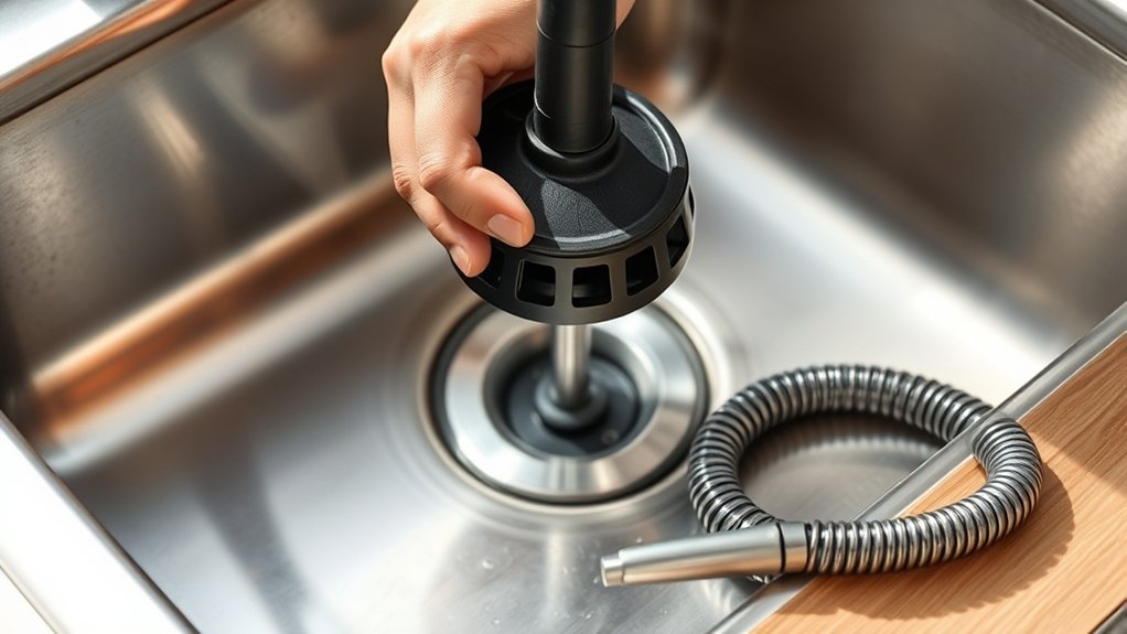 use plunger and snake