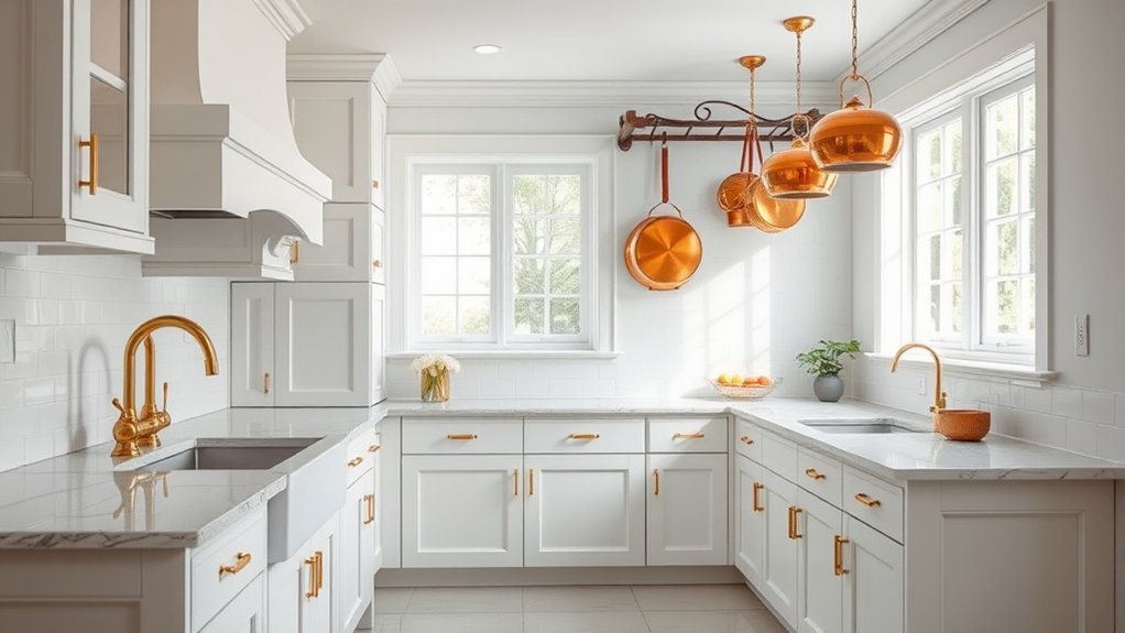 warm metallics create coziness